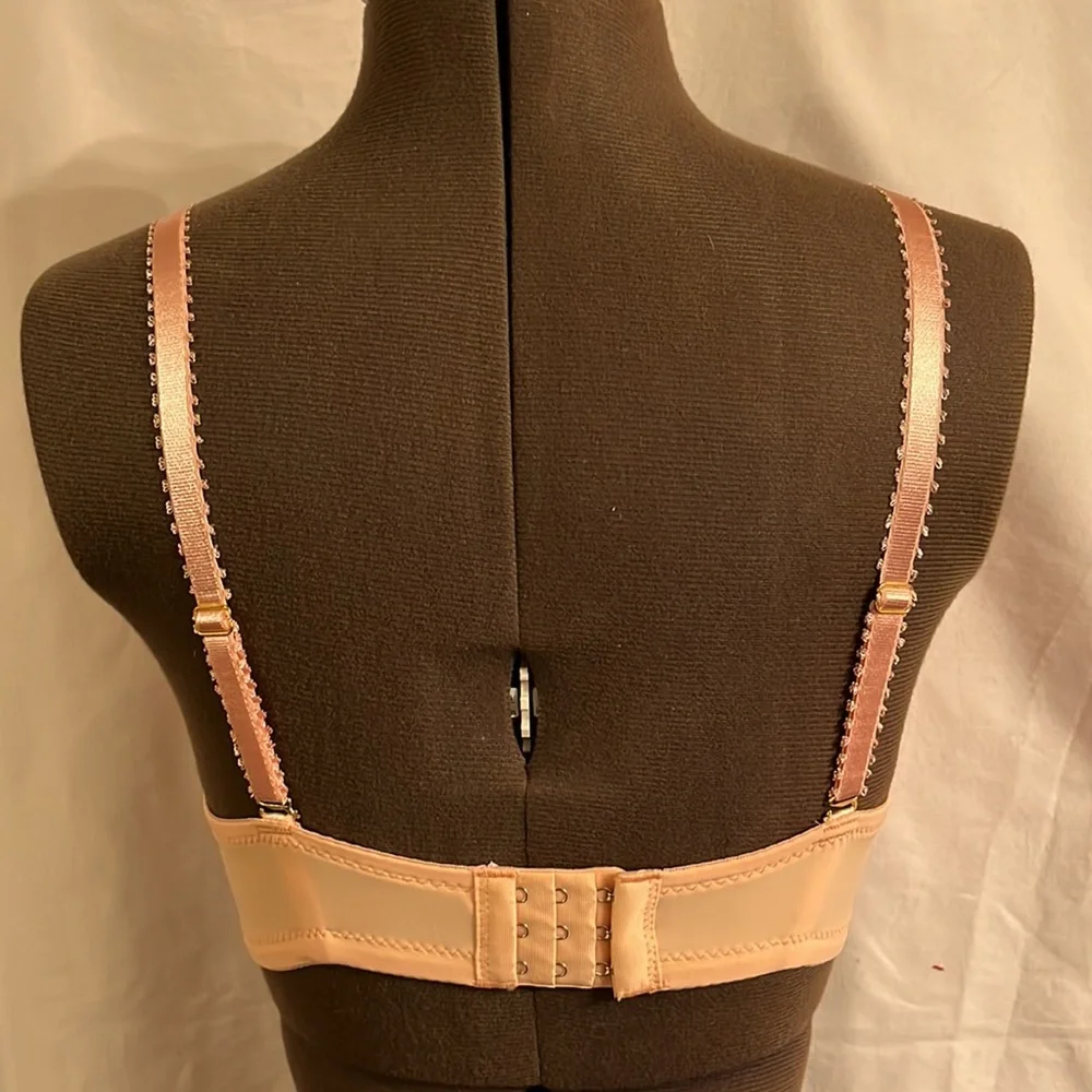 Peach Strappy Bra & Panty Set, 32A/Small - Picture 5 of 5